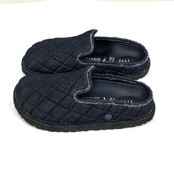 Birkenstock 1774 Eliscu Quilted Denim Slide Clogs Mules Dark Wash Denim 6 37 NEW - Picture 15 of 17